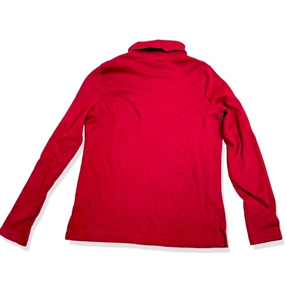 ⭐️LANDS END Cranberry Red Long Sleeve Turtleneck - Picture 2 of 3